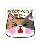 【書き込める】みけねこさんの色々な顔♪鮪（個別スタンプ：13）