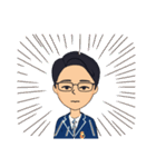 毎日理系メガネ男子（紺スーツ）（個別スタンプ：12）