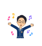 毎日理系メガネ男子（紺スーツ）（個別スタンプ：13）