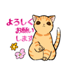 猫たちのあいさつスタンプ（個別スタンプ：7）