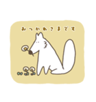 ゆるい白いオオカミ（個別スタンプ：8）