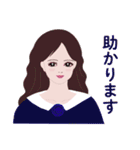 普段使いの清楚系女子（個別スタンプ：14）