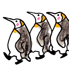 [LINEスタンプ] まじ3ペンギンさんの画像（メイン）
