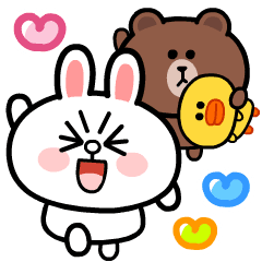 [LINEスタンプ] 動く！かわいいコニー＆ブラウンの毎日挨拶