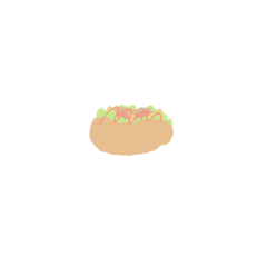 [LINEスタンプ] 可愛いたべもの