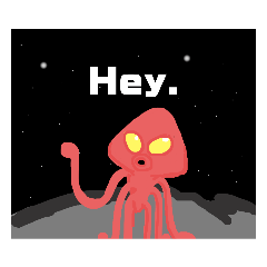 [LINEスタンプ] Red Alien stump