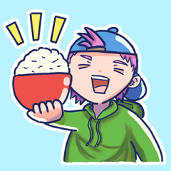 [LINEスタンプ] 青い帽子の男の子2