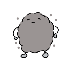 [LINEスタンプ] ほこりたかきほこりくん