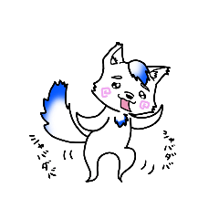 [LINEスタンプ] 白犬スタンプ尤山ななし