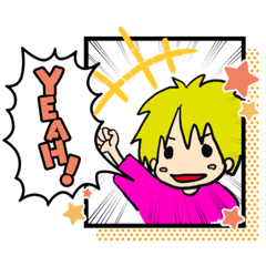 [LINEスタンプ] 自由人な金髪くん