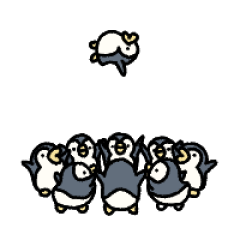 [LINEスタンプ] ▶︎動く！小さいペンギンがいっぱい