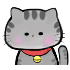 [LINEスタンプ] サバトラ猫のトメちゃん