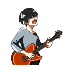 [LINEスタンプ] 前髪長め男子の日常(目隠れ)