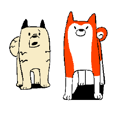[LINEスタンプ] 柴犬、北海道犬