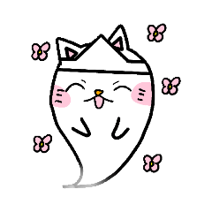 [LINEスタンプ] お化け猫！まるまる