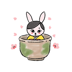 [LINEスタンプ] お茶うさぎ！（修正版）