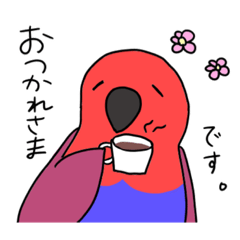 [LINEスタンプ] 【敬語多め】オオハナインコのキョロちゃん