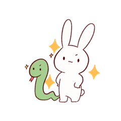 [LINEスタンプ] へびとうさぎ2