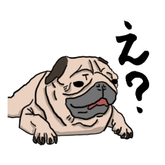 [LINEスタンプ] ししまる（パグ犬）