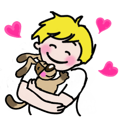 [LINEスタンプ] 少年と犬の可愛くて使える日常生活