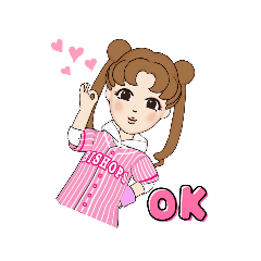 [LINEスタンプ] Exciting happy-girl