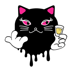 [LINEスタンプ] 夜遊び猫のMARY MANY