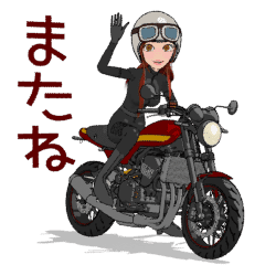 [LINEスタンプ] ネイキッドバイク女子2