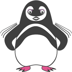 [LINEスタンプ] かわいいマゼランペンギンの画像（メイン）