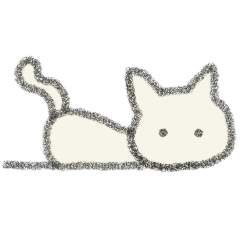 [LINEスタンプ] ちっちゃ（白ねこver.）