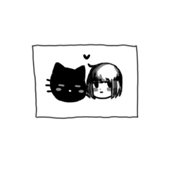 [LINEスタンプ] 無表情と猫