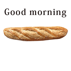 [LINEスタンプ] おいしいフランスパン と 英語 Englishの画像（メイン）