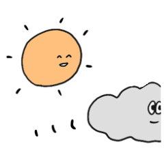 [LINEスタンプ] ども、太陽と雲です(日常)