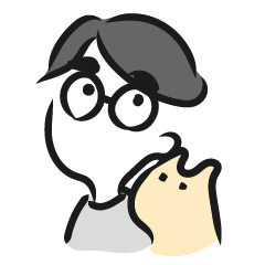 [LINEスタンプ] めがね男子とねこ