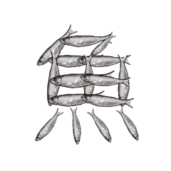 [LINEスタンプ] 小魚文字