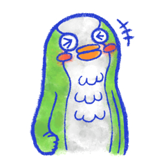 [LINEスタンプ] リックのミニチュア緑の鳥人