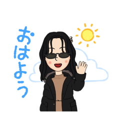 [LINEスタンプ] 黒カッケェ