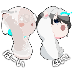 [LINEスタンプ] 白髪とグラデちゃん【修正版】