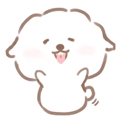 [LINEスタンプ] もちふわなでっぱ犬