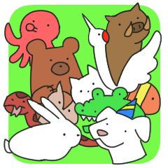 [LINEスタンプ] シンプルでかわいい動物たち