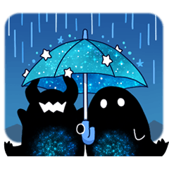 [LINEスタンプ] 星と雨とホシクイ