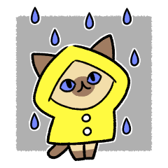 [LINEスタンプ] 雨の日と猫