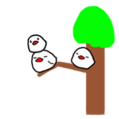 [LINEスタンプ] 動く白文鳥の可愛いスタンプ