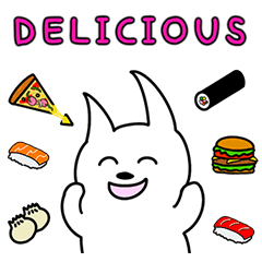 [LINEスタンプ] パリピ こいぬ しょくじ メニュー