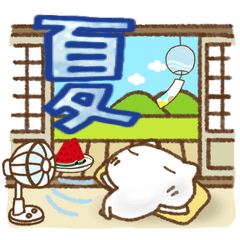 [LINEスタンプ] 夏に負けそうなねこっち