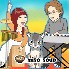 [LINEスタンプ] miso soupとチャラの日常会話スタンプ