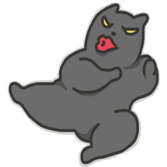 [LINEスタンプ] 黒猫白猫毎日