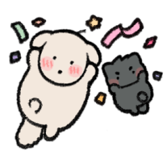 [LINEスタンプ] kinako＆yomogi