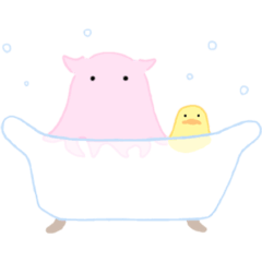 [LINEスタンプ] 無口なメンダコちゃん