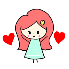 [LINEスタンプ] 赤毛の少女❤️