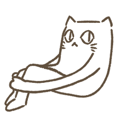 [LINEスタンプ] 手と足の長い猫